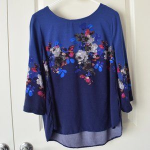 Joules 3/4 Sleeve Floral Blouse